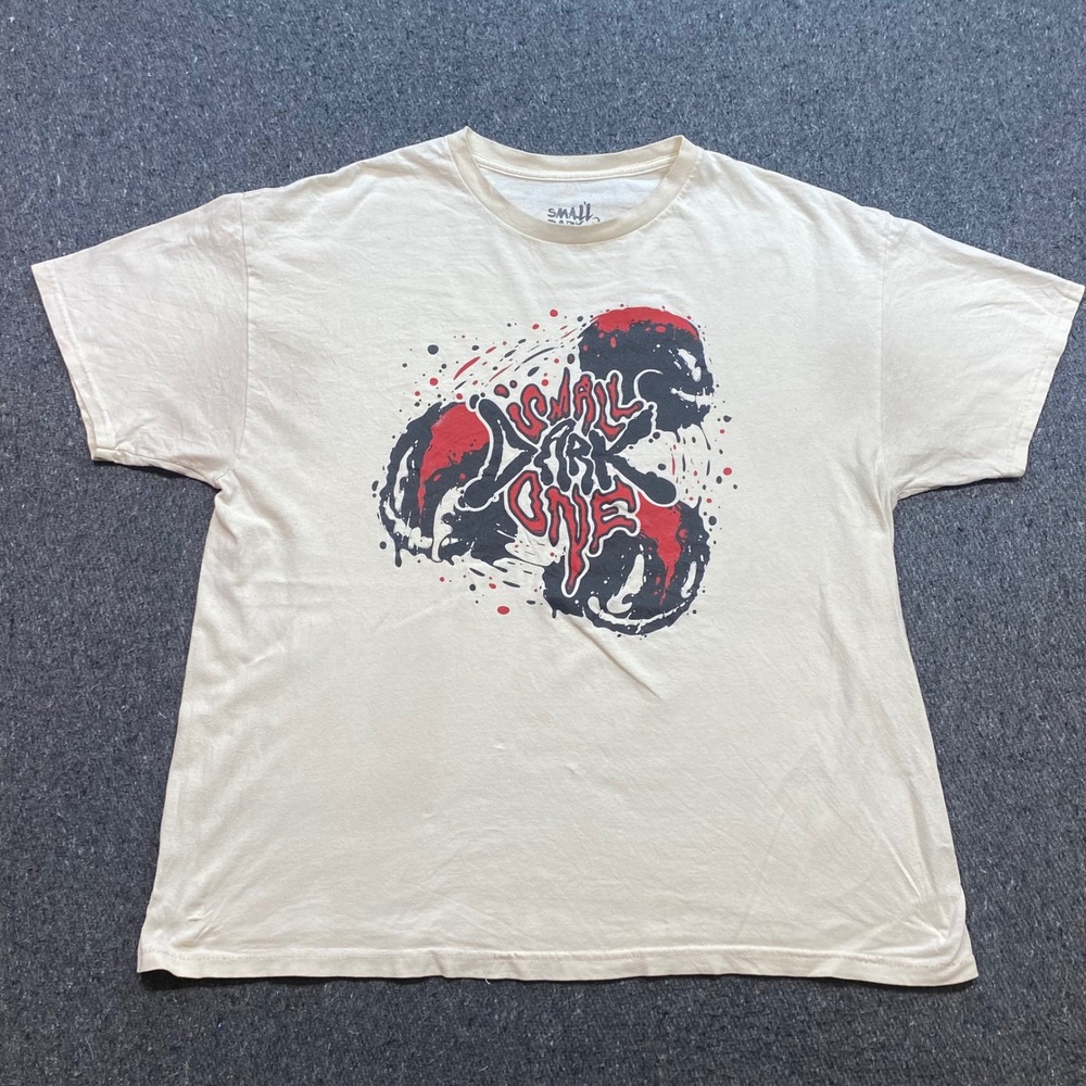 Small Dark One TShirt Sz 2XL Mens Cream Streetwear Grunge Lil Darkie Graphic Tee